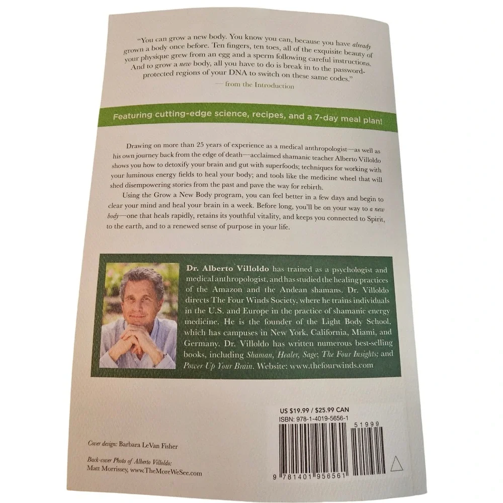 Grow a New Body Dr Alberto Villoldo Paperback Health Spirit Plant Nutrients 2019